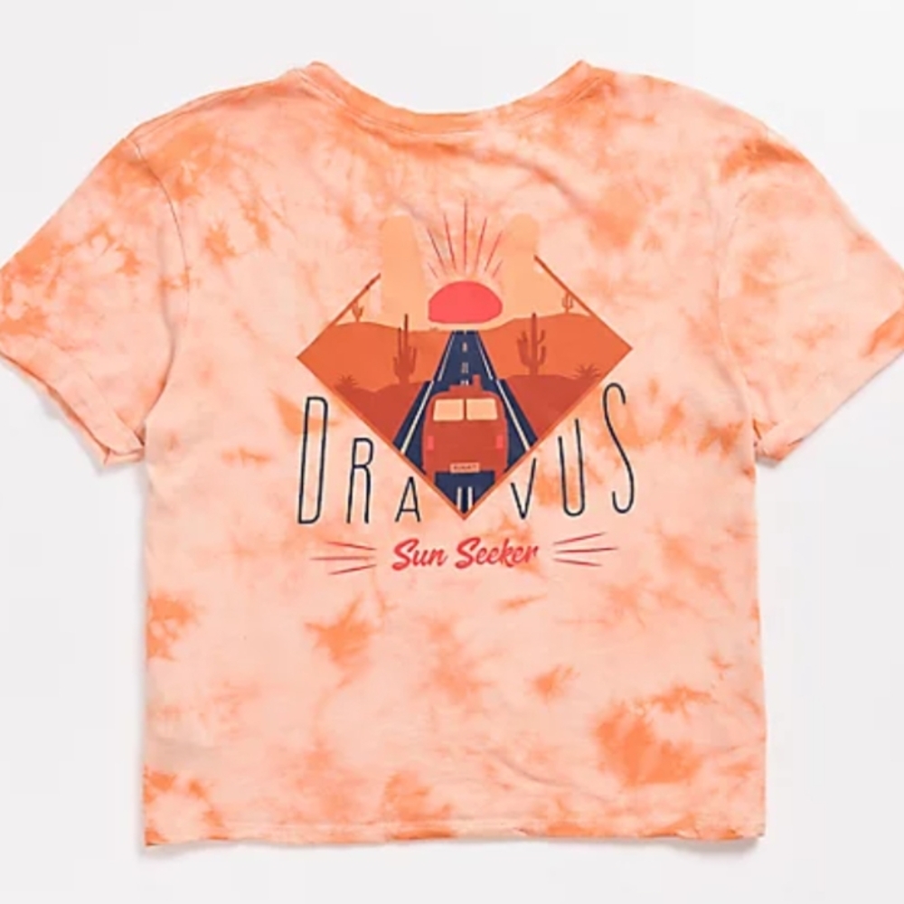 Dravus Sun Seeker Orange Tie-Dye Kids Tee